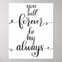Forever my always poster