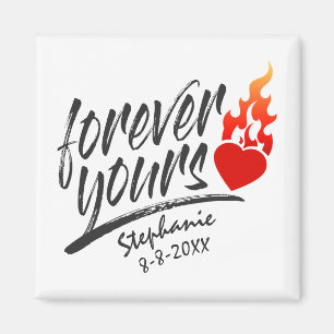 Forever Votre Nom Personnalisé Valentine Magnet