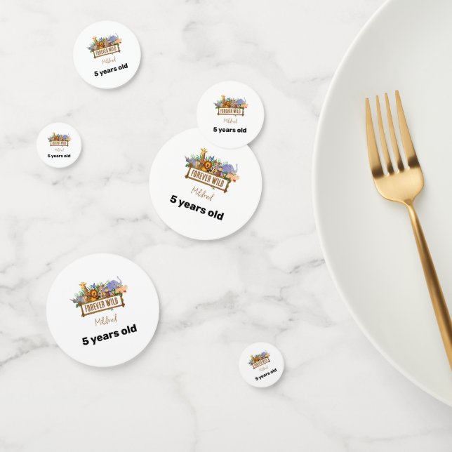 Forever Wild Birthday Table Confetti (Groupe)