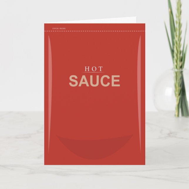 Forfait de sauce chaude rouge amusant Carte Saint- (Devant)