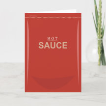 Forfait de sauce chaude rouge amusant Carte Saint-