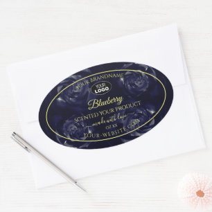 Forfait Floral Étiquette bleu foncé Rose Logo