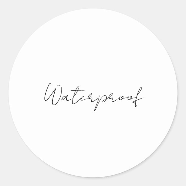 Forfait Water Proof Étiquette Black White Splash F (Devant)