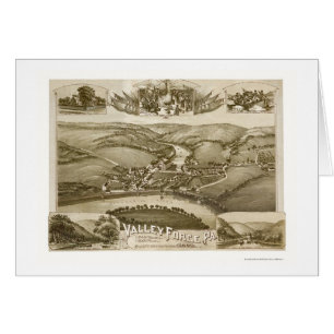 Forge de vallée, carte panoramique de PA - 1890