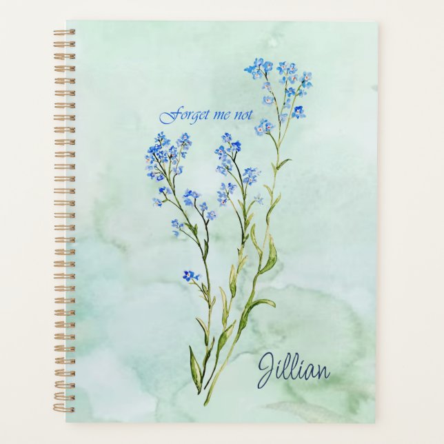 Forget me not Custom Watercolor Garden Flower (Devant)