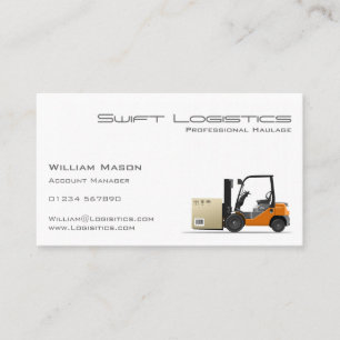 Forklift, Logistique - Carte de visite professionn