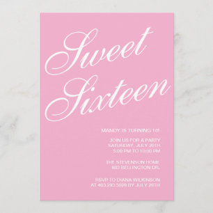 Formal Rose Sweet 16 Invitations