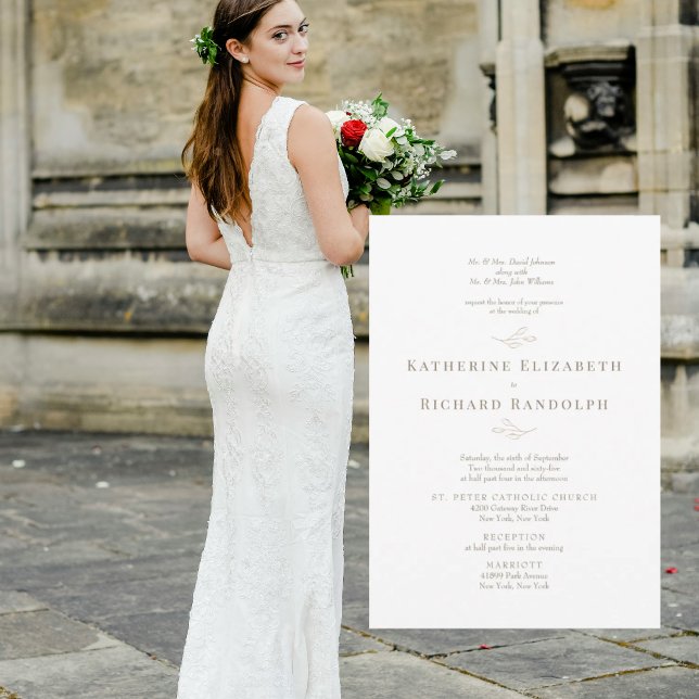 Formal Traditional Gold Text 2 Venue Wedding (Créateur téléchargé)