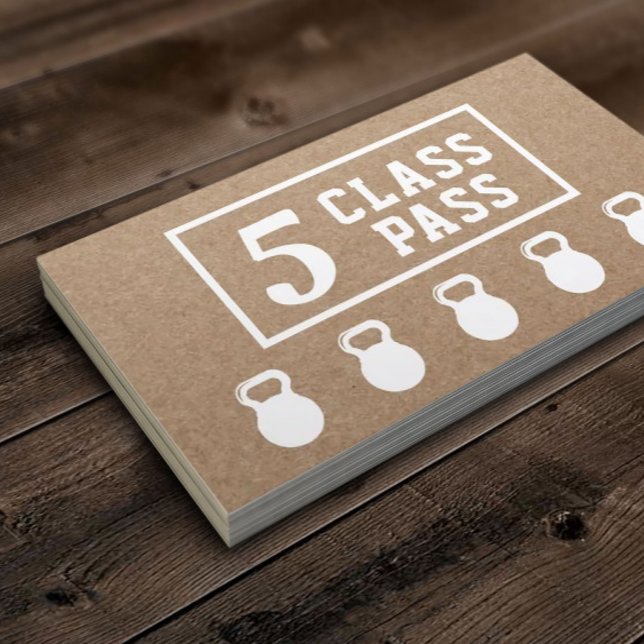 Formateur 5 Classe Pass Fidélité Rustique Kraft (Créateur téléchargé)