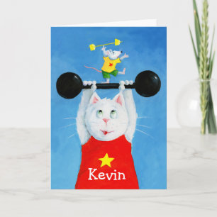 Formation Chat & Souris Drôle Carte de voeux