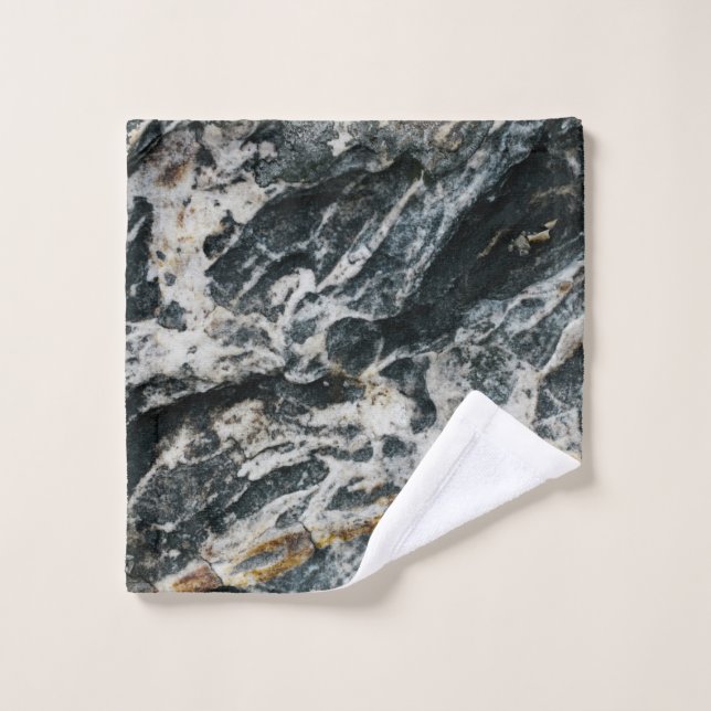 Formation de roches blanches et noires (Gant de toilette)