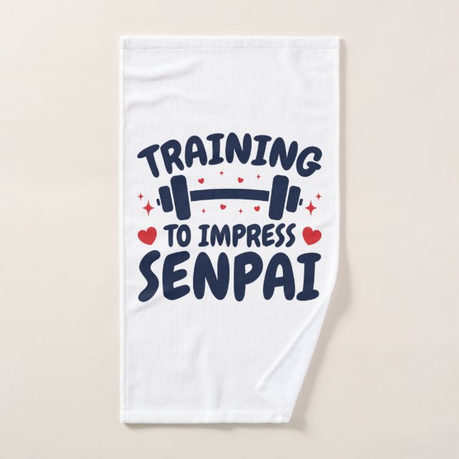 Formation pour impressionner Senpai Anime entraîne (Serviette à main)