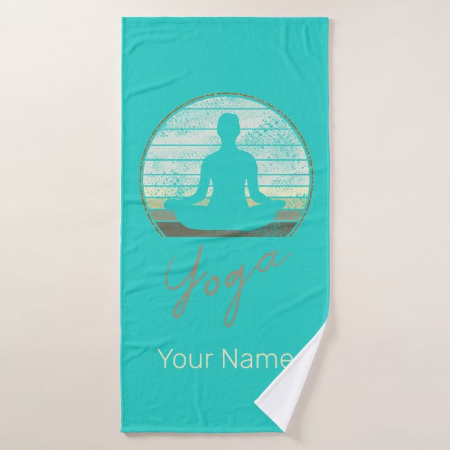 Formation Yoga Conception Vintage Méditation Ou Pi (Serviette de bain)