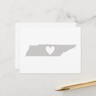 Forme de carte d'état gris du Tennessee avec décou