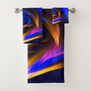 Forme de tourbillon Abstrait Bleu orange