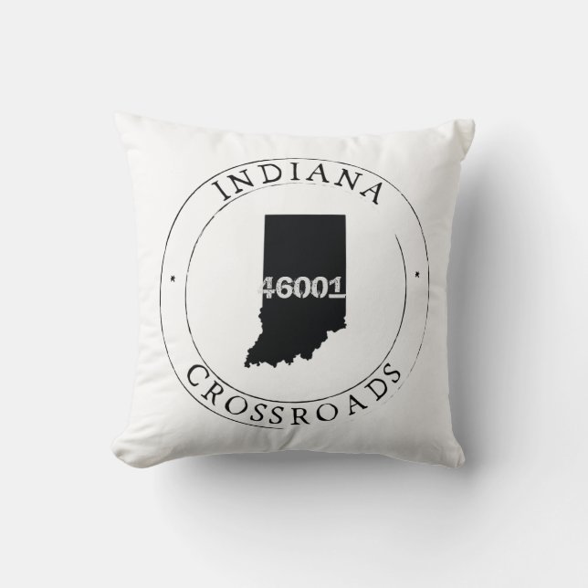Forme d'état du Coussin de code postal Indiana (Recto)