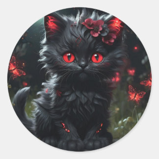 Forme : Stickers ronds classiques comme chat par A