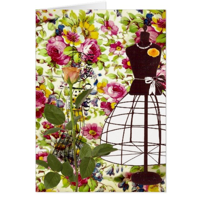 Forme vintage et fleurs de robe (Devant)