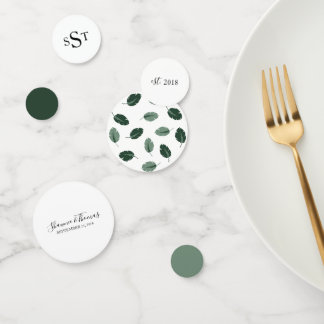 Formel Floral Tropical Green Leaf Mariage Confetti