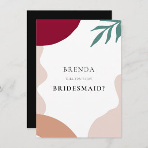 Formes Abstraites Carte de proposition Bridesmaid