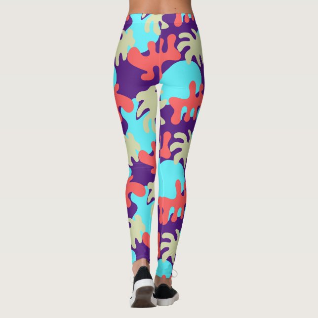 Formes Abstraites Choisissez votre couleur Legging (Dos)