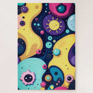 Formes Abstraites funky Puzzle - Art moderne color