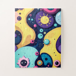 Formes Abstraites funky Puzzle - Art moderne color