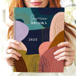 Formes Abstraites Lignes géométriques Nom personna<br><div class="desc">Ce design audacieux et moderne présente une composition abstraite vibrante de formes organiques dans des tons marine, moutarde, roux et olive. Les linework en or fin apportent une touche de sophistication, tandis que le nom personnalisé et l'année créent une finition unique et élégante. Parfait pour les artistes, les étudiants ou...</div>