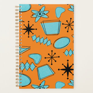 Formes atomiques MCM Turquoise sur orange