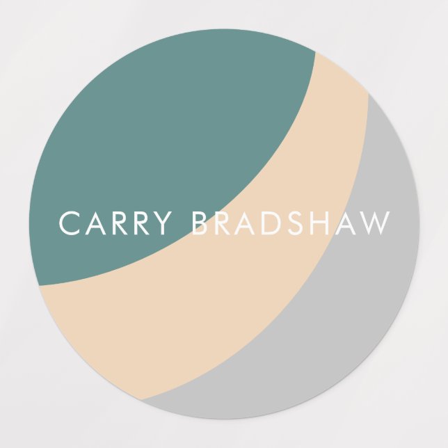 Formes bio simples Sherbet Pastel Étiquettes (Design 1)