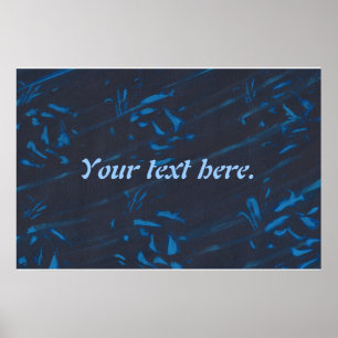 Formes bleues abstraites sur affiches personnalisé