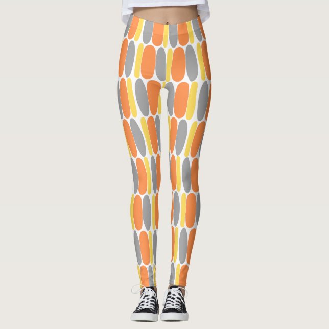 Formes colorées multicolores Motifs Leggings (Devant)