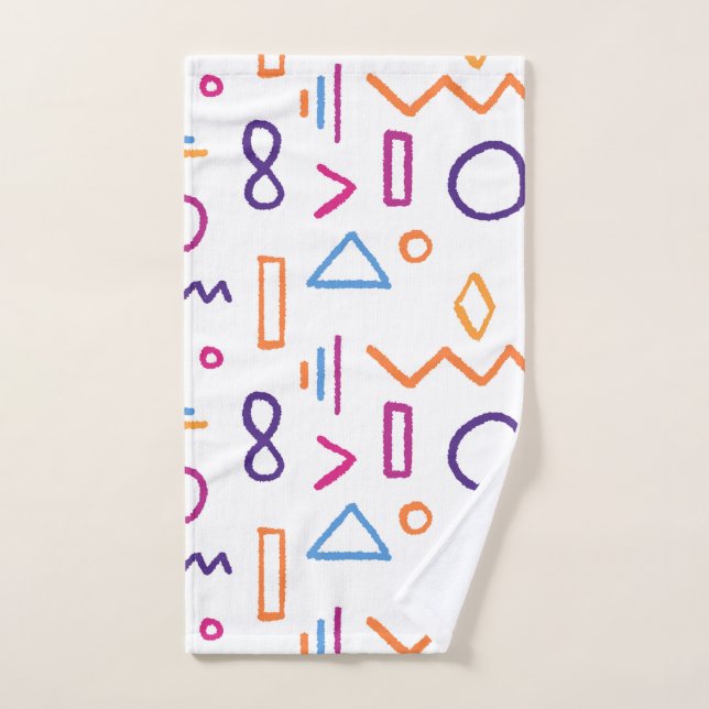 Formes de doodles étranges et cryptiques (Serviette à main)