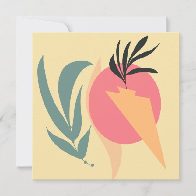 Formes d'illustration de plante abstraite Rose Jau (Devant)
