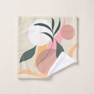 Formes d'illustration végétale abstraite rose