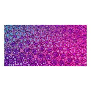 Formes diverses en mouvement Poster violet