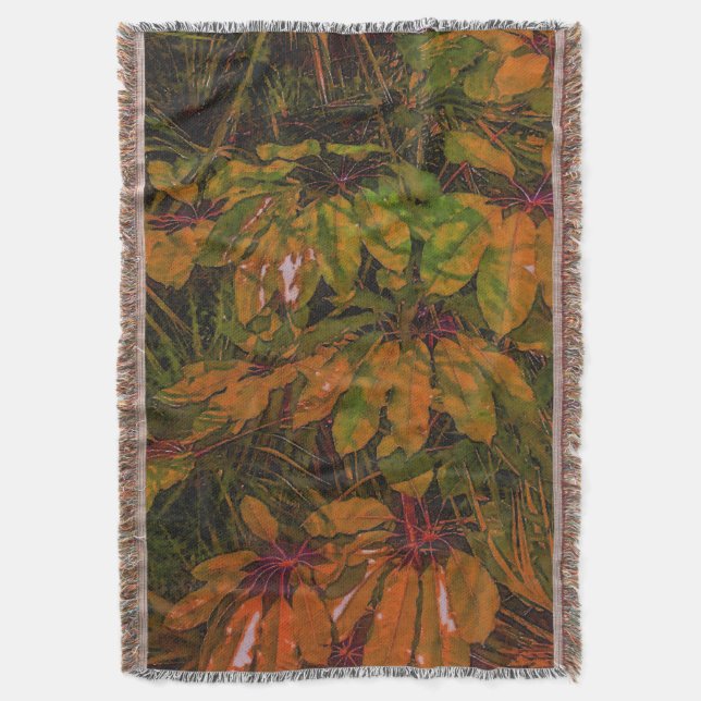 Formes feuille Motif Abstrait lancer couverture (devant Vertical)
