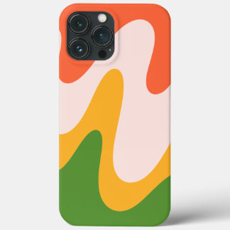 Formes fluides ondulées abstraites coque iphone 13