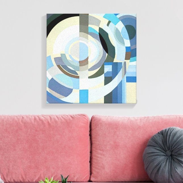 Formes géométriques Art Déco Pochoir Jazz vintage (Insitu(Salon))