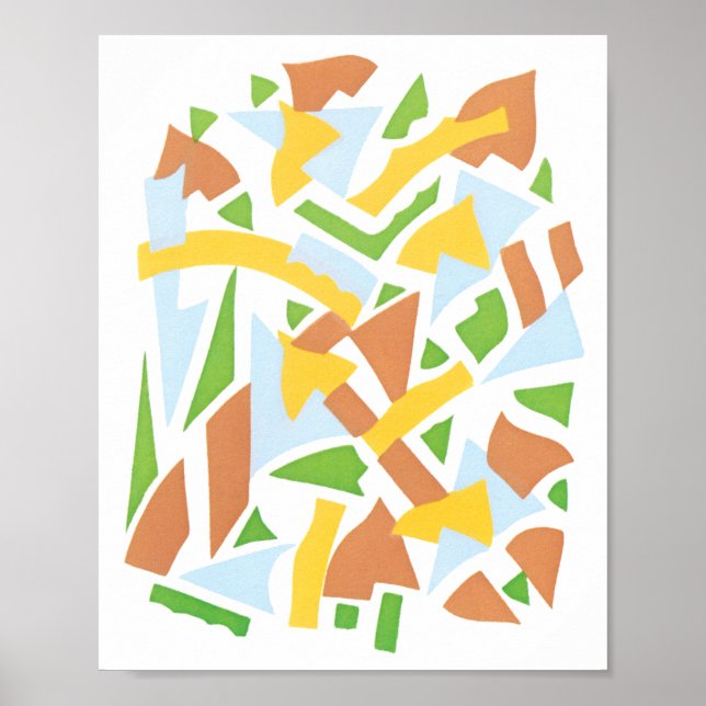 Formes géométriques Art Déco Pochoir Jazz vintage (Devant)