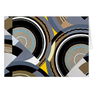 Formes géométriques Art Déco Pochoir Jazz vintage