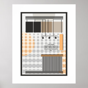 formes géométriques bauhaus affiche classique