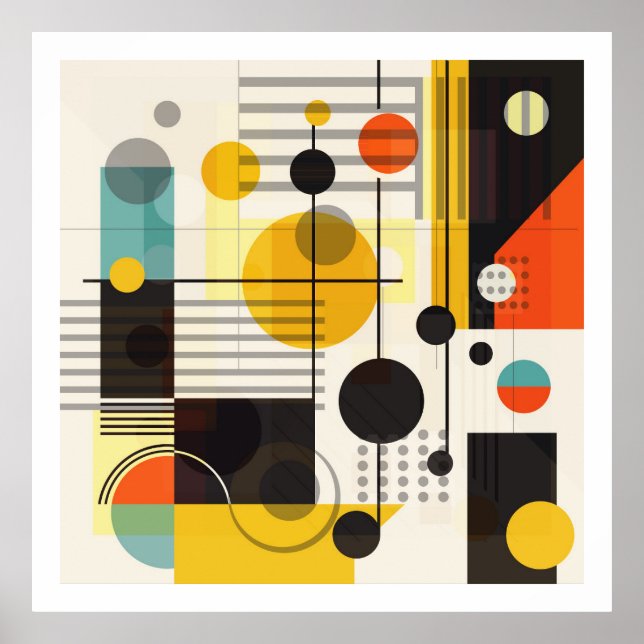 Formes géométriques composition 2 affiche (Devant)