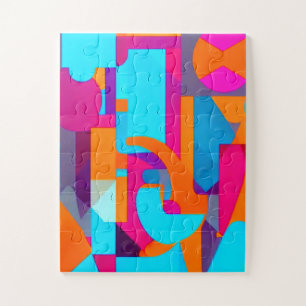 Formes géométriques dans plusieurs couleurs Puzzle