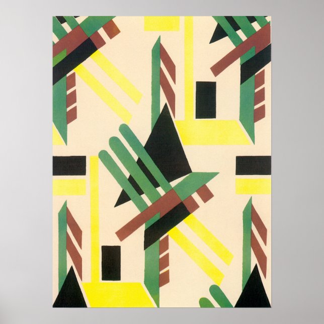 Formes géométriques de jazz Pochoir Art Déco vinta (Devant)