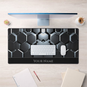 Formes hexagonales noires futuristes