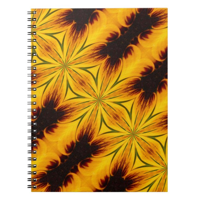 Formes Jaunes Et Brown Carnet D'Art Abstrait (Devant)