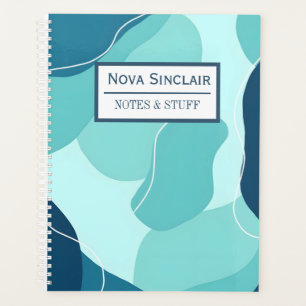 Formes organiques sarcelle abstraites Nova Sinclai