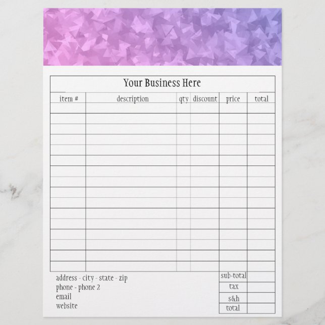 Formulaire de commande Lil Miss Claudia (Devant)