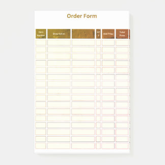 formulaire de commande post-it